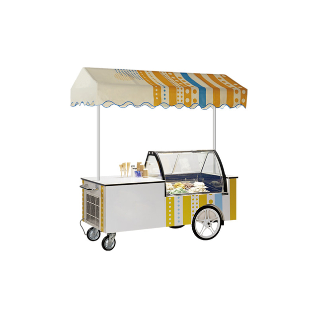 Prosky Facilement sèche Poussez les chariots de crème glacée avec parapluie 